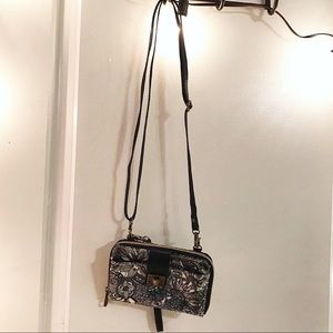 🌈Mosaic Cross-Body Black and Creme Clutch🌈